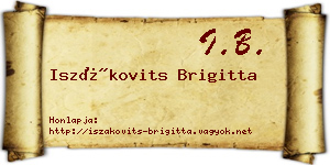 Iszákovits Brigitta névjegykártya